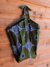 画像をギャラリービューアに読み込む, New!! Botanical Flower bag (blue×khaki)