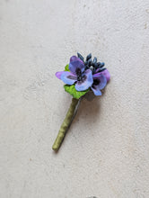 画像をギャラリービューアに読み込む, パンジーと実のコサージュ
