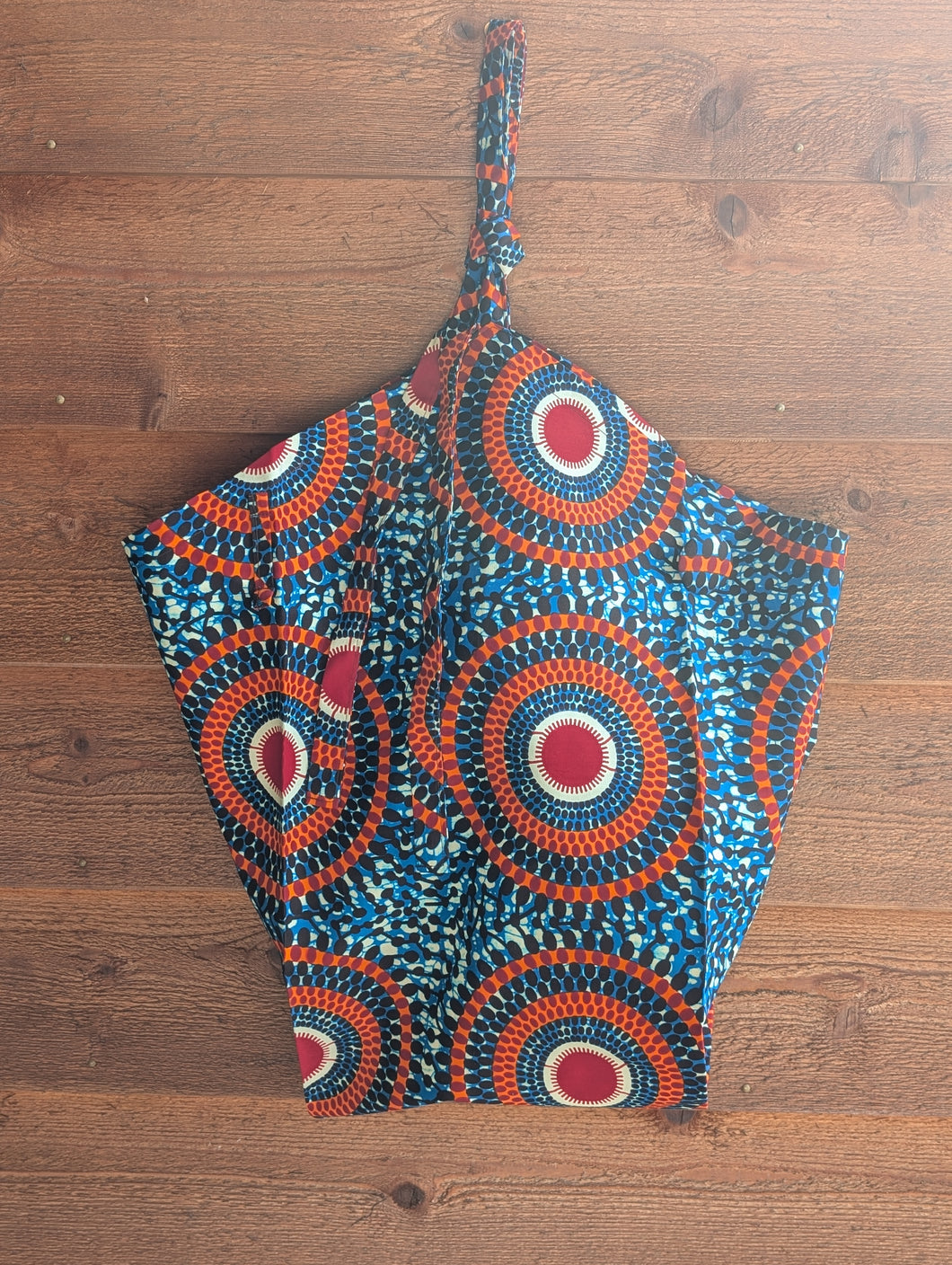 New!! Botanical Flower bag (blue×orange)